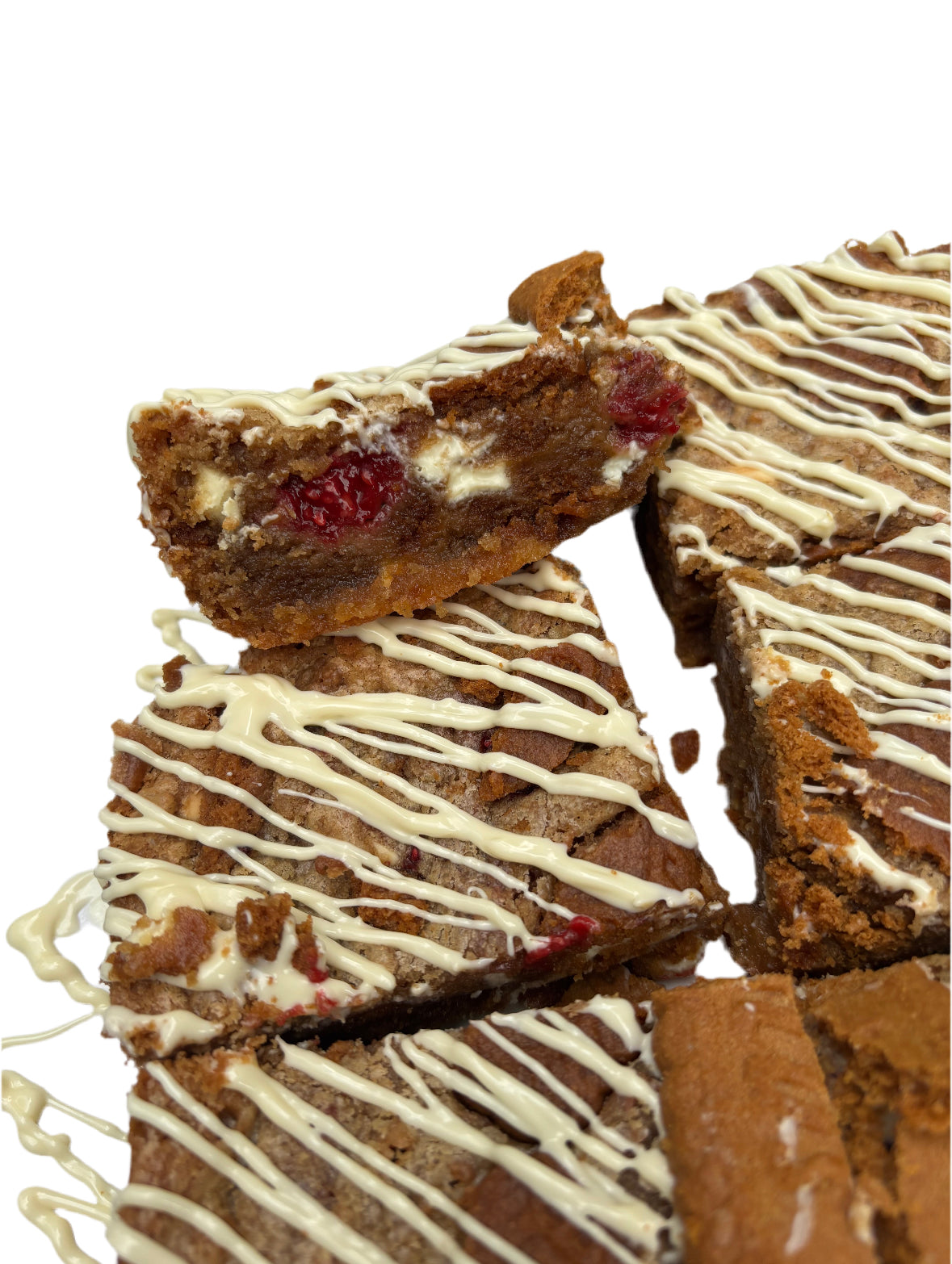 Biscoff White Chocolate Raspberry Blondie