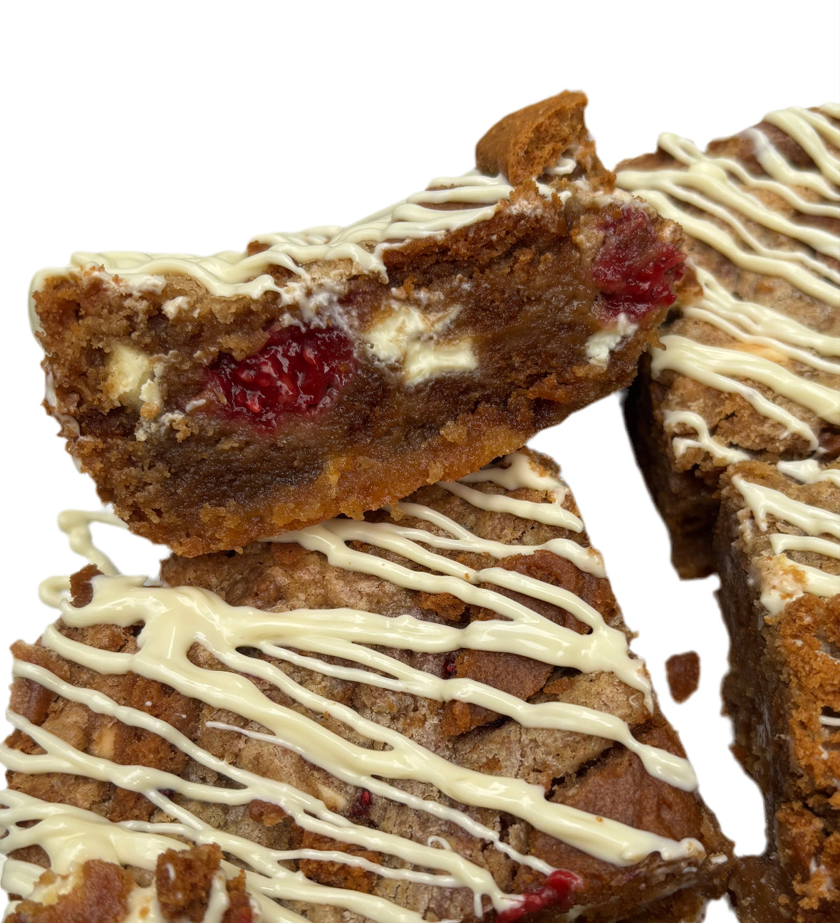 Biscoff White Chocolate Raspberry Blondie