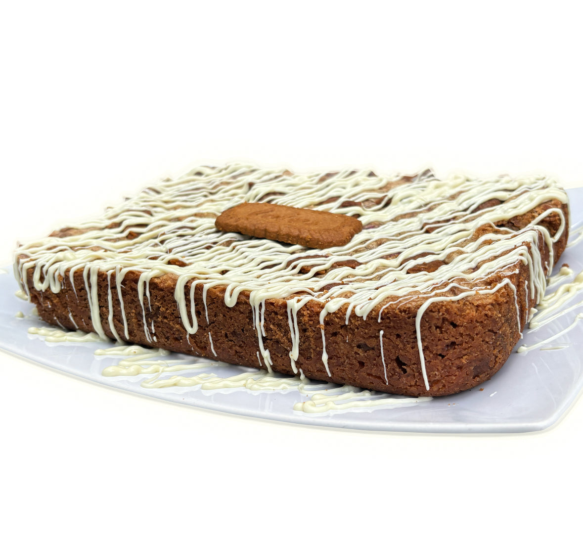 Biscoff White Chocolate Raspberry Blondie