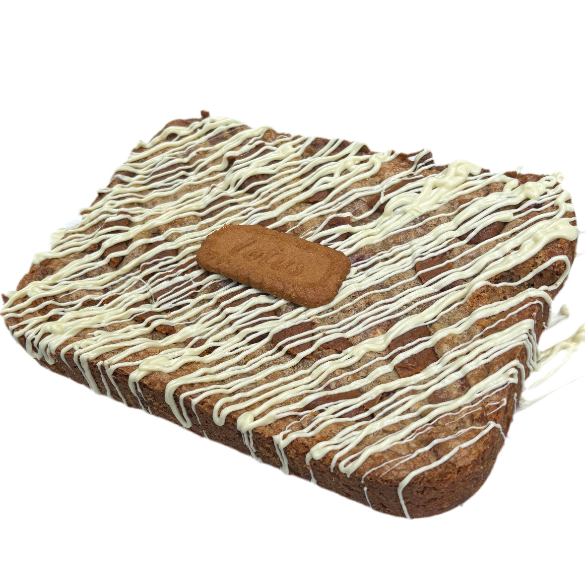 Biscoff White Chocolate Raspberry Blondie